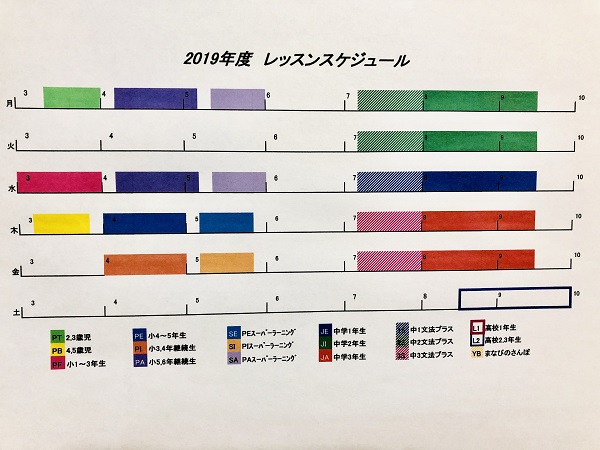 2019年度時間割