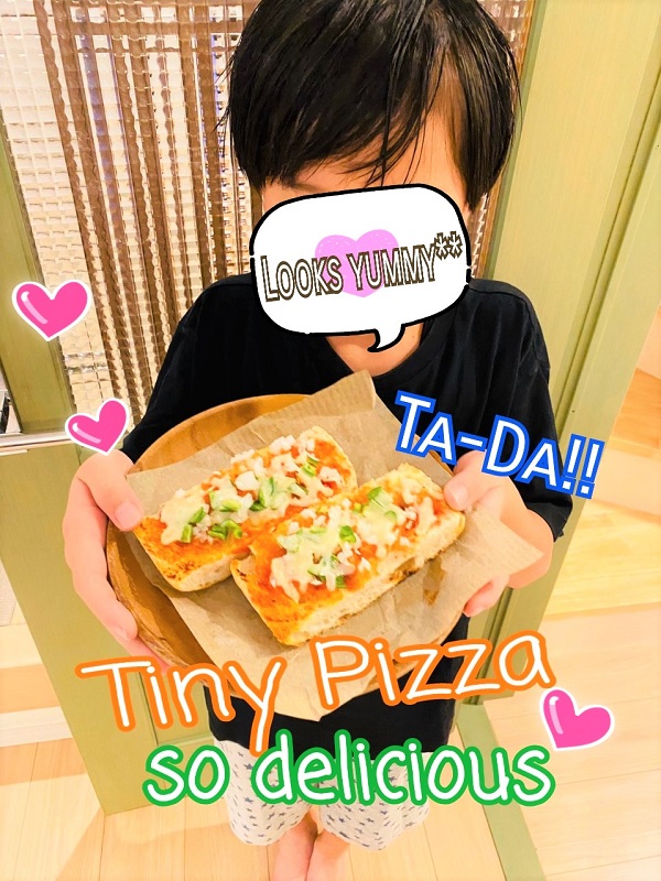 Tiny Pizzaの出来あがりっ♪嬉しいママからのご報告