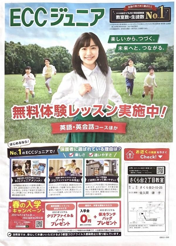 チラシを新聞折り込みしました！