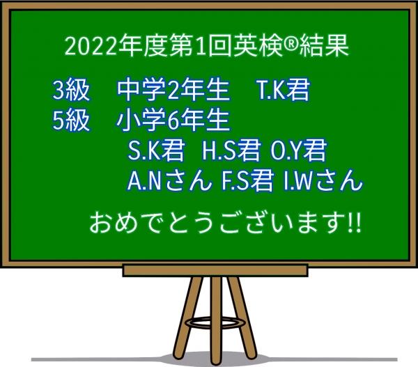 ht090422 2022年度第1回英検®結果報告