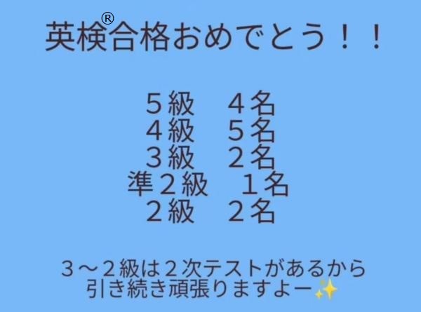 ht281498 英検®合格おめでとう！！