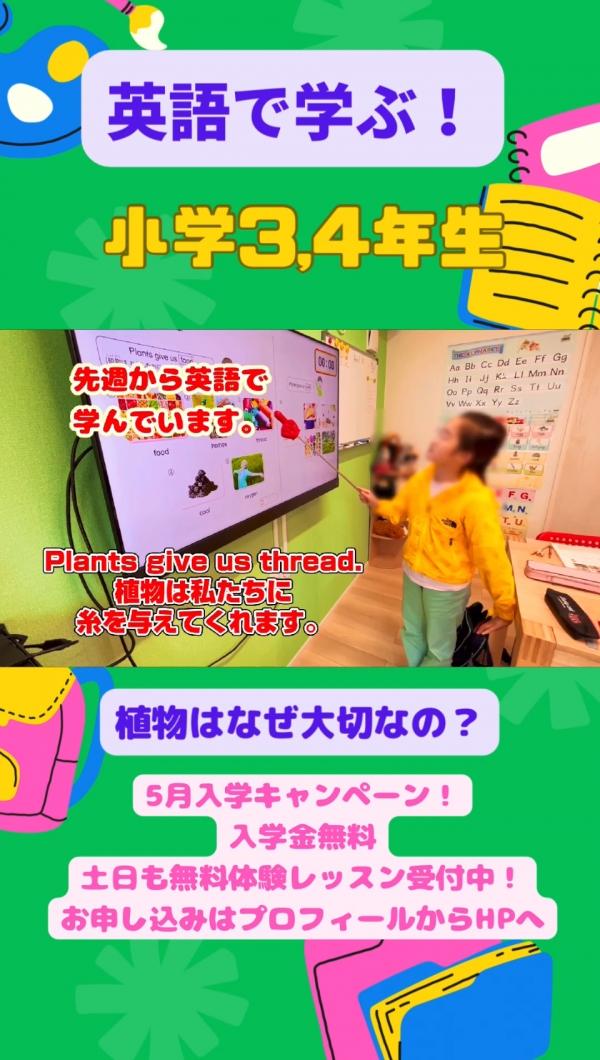 小学3,4年生PIクラス、英語で！学ぶ