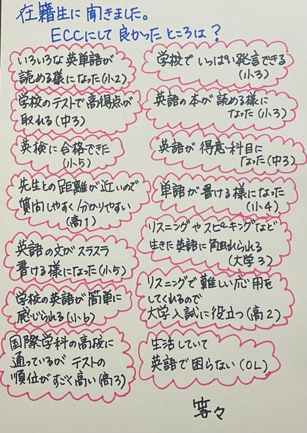 教室の雰囲気が分かる写真