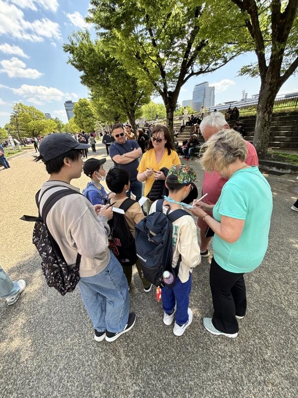 English interview tour in Osaka castle!