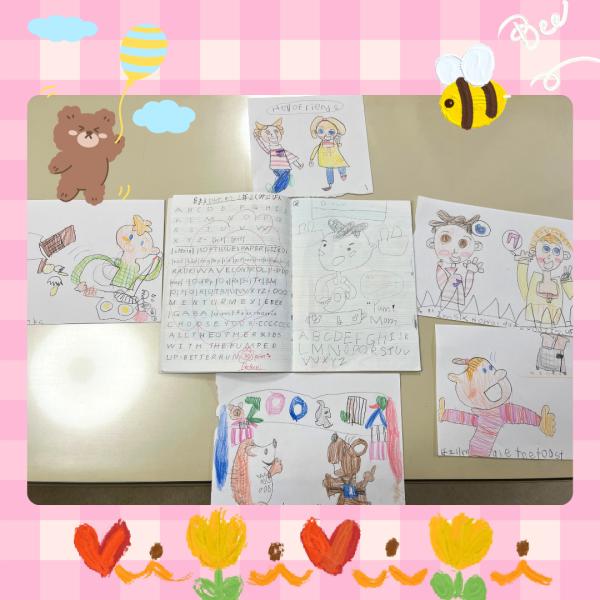 手書きイラスト•英文