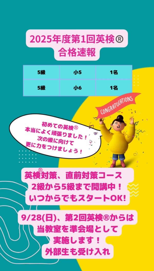 英検®︎合格速報！