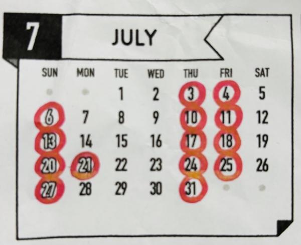 7月スケジュール