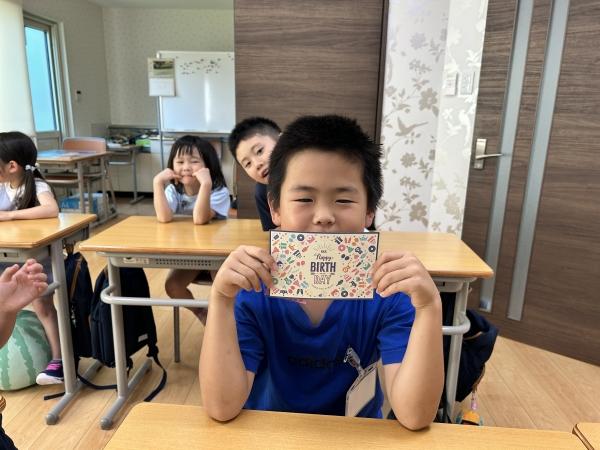 7月24日　Happy Birthday! 初めてのお誕生日カード、いいでしょ