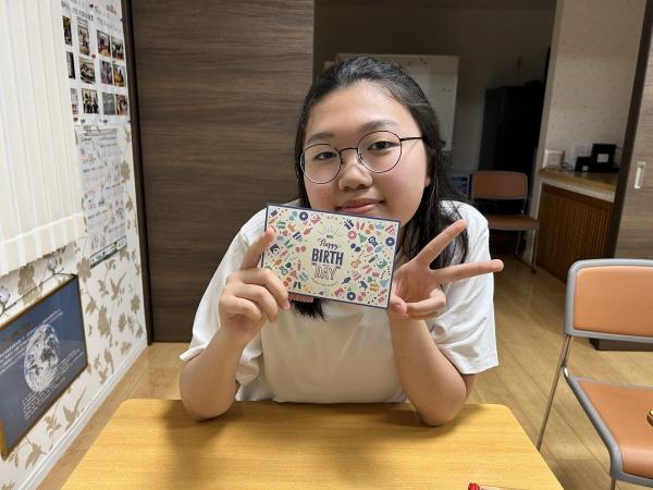 7月31日　Happy Birthday! お誕生日カード、もらったよ♪