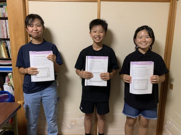 中1、3人組のレッスンです