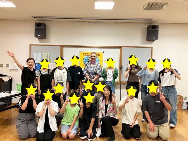 小学生上級クラスと中学生の合同暗誦大会