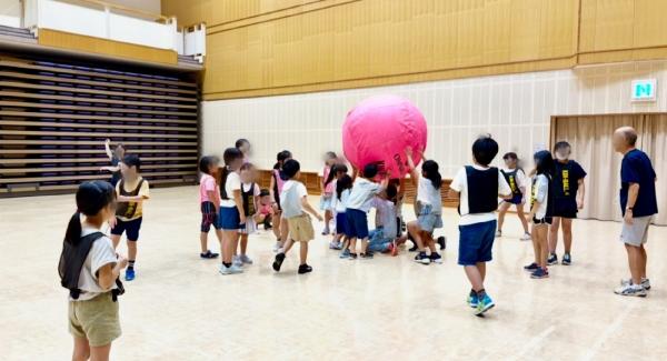 夏休みお楽しみ会でニュースポーツ