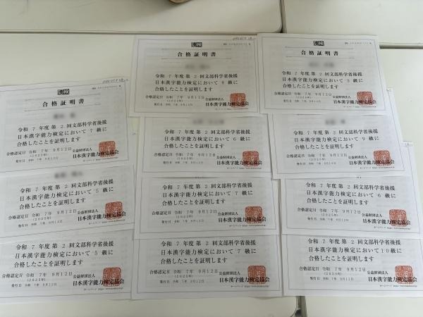 2025年度第2回漢検®合格者