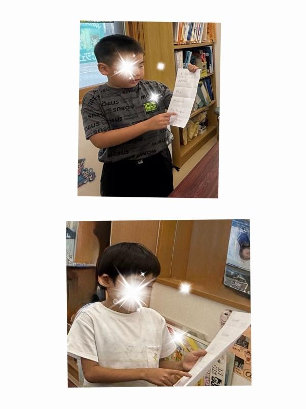 ht231779k 小3～小4クラスでは自己紹介も絵を描いて、ヒントを見ながら言ってくれます。