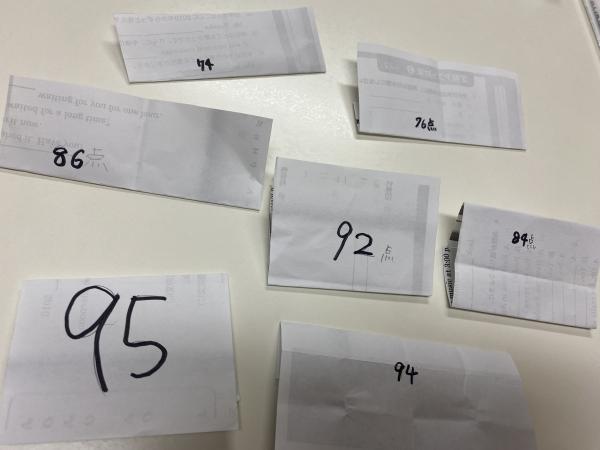 夏休み明けテストみんな頑張りました♫