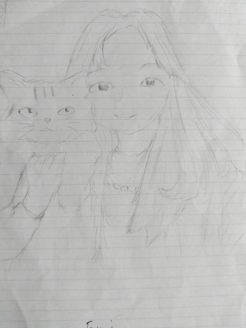 Eちゃんが描いてくれた素敵な似顔絵