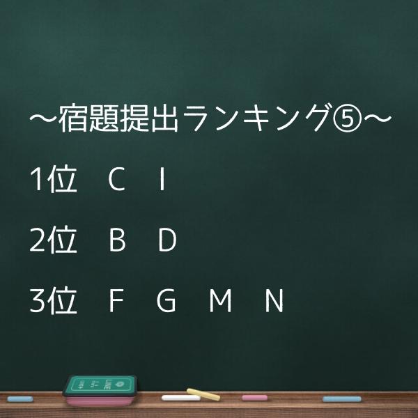 ～宿題対決ランキング⑤～