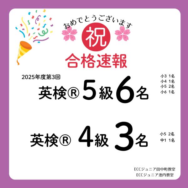 （祝）合格！おめでとう！