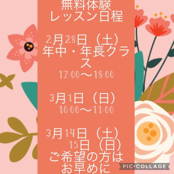 無料体験、お問い合わせが増えています！