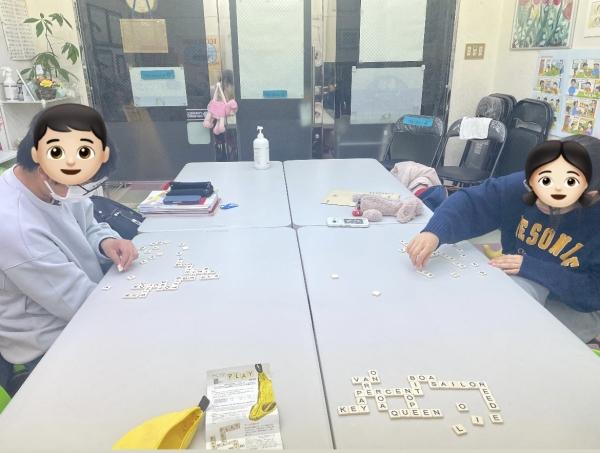 ht272389v 中学生恒例のバナナグラム。頭を使って単語を並べていきます！