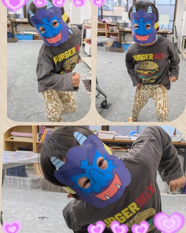 可愛い鬼さんの出来上がり♪