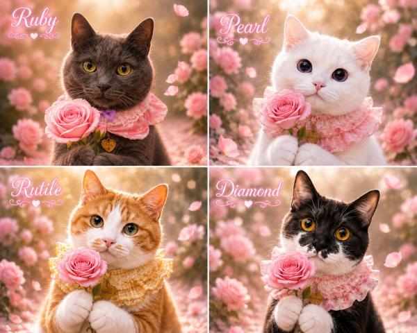 ht281330 愛猫Ruby , Pearl , Rutile ＆ Diamond ♪