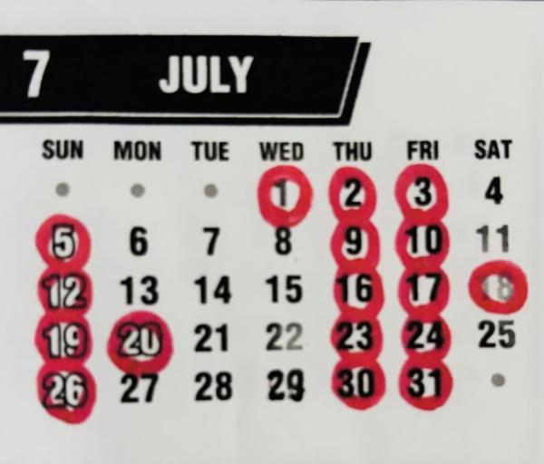 7月スケジュール